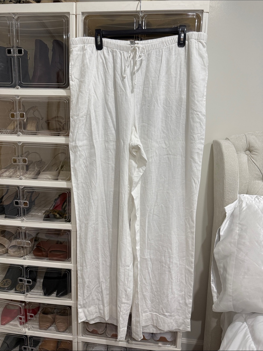 a new day White Drawstring Wide-Leg woman’s Pants